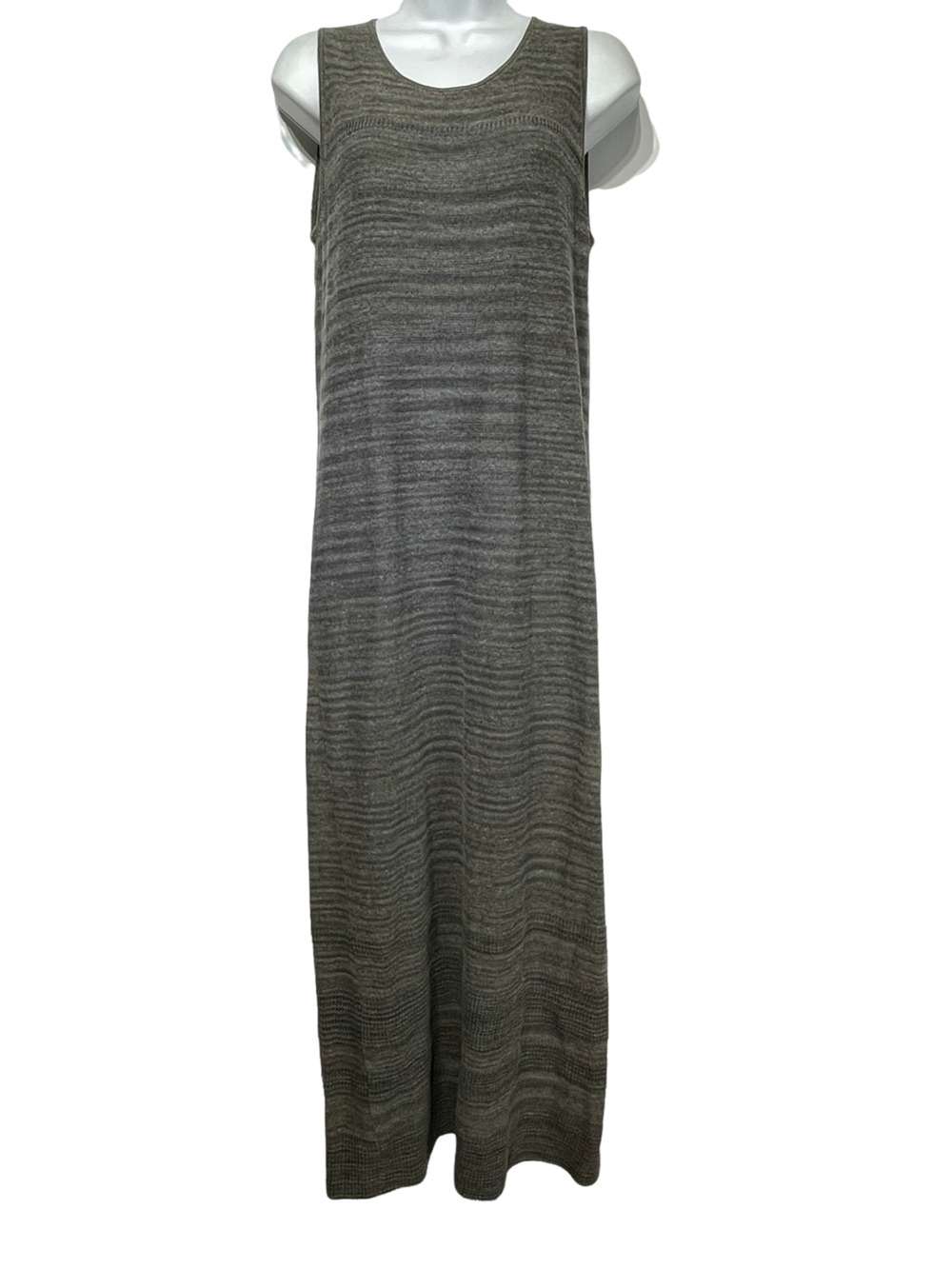 dkny sleeveless bronze brown metallic linen maxi dress Size M